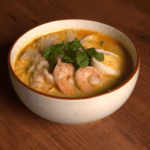 SUPĂ LAKSA CU CREVEȚI-<BR>LAKSA SOUP