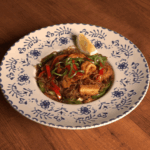 TĂIEȚEI DE STICLĂ PRĂJIȚI CU FRUCTE DE MARE-<BR>STIRFRIED GLASS NOODLES SEAFOOD
